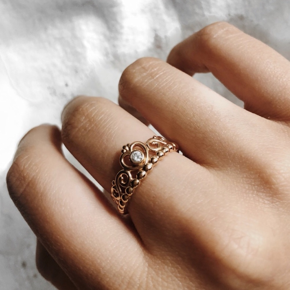 PANDORA MY PRINCESS TIARA ROSE GOLD RING